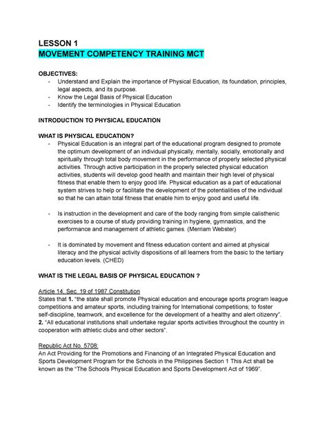 Movement Competency Training or MCT .